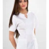 Tunique Médicale Princesse Coupe Casaque Blanche 1 Tunique Médicale Princesse Coupe Casaque Blanche -Travail Professionnels Vêtements Magasin tunique medicale coupe casaque blanche