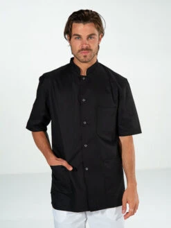 Tunique Médicale Homme Manches Courtes Noir DENIS