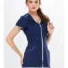 Tunique Médicale Lily Couture Bleu & Blanche 2 Tunique Médicale Lily Couture Bleu & Blanche -Travail Professionnels Vêtements Magasin tunique medicale lily couture bleu blanche