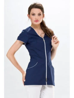 Tunique Médicale Lily Couture Bleu & Blanche