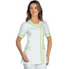 Tunique Médicale Manches Courtes Brasilia Blanc Vert Pomme 1 Tunique Médicale Manches Courtes Brasilia Blanc Vert Pomme -Travail Professionnels Vêtements Magasin tunique medicale manches courtes brasilia blanc vert pomme