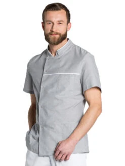 Tunique Médicale Manches Courtes Grise Homme