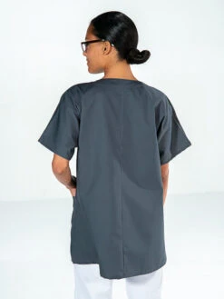 Tunique Médicale Manches Courtes Grise NOEMIE -Travail Professionnels Vêtements Magasin tunique medicale manches courtes grise noemie 2