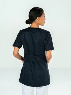 Tunique Médicale Manches Courtes LILA MC Bleu Marine -Travail Professionnels Vêtements Magasin tunique medicale manches courtes lila mc bleu marine 2