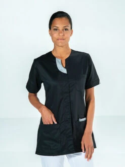 Tunique Médicale Manches Courtes LILA MC Noir