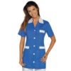 Tunique Médicale Manches Courtes Marbella Bleu Cyan Blanc -Travail Professionnels Vêtements Magasin tunique medicale manches courtes marbella bleu cyan blanc