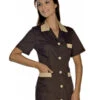 Tunique Médicale Manches Courtes Marbella Marron Cacao Biscuit -Travail Professionnels Vêtements Magasin tunique medicale manches courtes marbella marron cacao biscuit