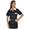 Tunique Médicale Manches Courtes Marbella Noir Blanc 1 Tunique Médicale Manches Courtes Marbella Noir Blanc -Travail Professionnels Vêtements Magasin tunique medicale manches courtes marbella noir blanc