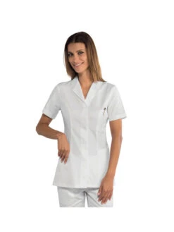 Tunique Médicale Manches Courtes Tissu 100% Coton