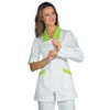 Tunique Médicale Manches Longues Retroussables Tortola Blanc Vert Pomme -Travail Professionnels Vêtements Magasin tunique medicale manches longues retroussables tortola blanc vert pomme