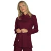 Tunique Médicale Manches Longues Taipei Bordeaux -Travail Professionnels Vêtements Magasin tunique medicale manches longues taipei bordeaux