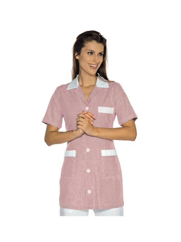 Tunique Médicale Marbella Rayé Bordeaux Blanc 100% Coton 3 Tunique Médicale Marbella Rayé Bordeaux Blanc 100% Coton