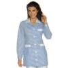 Tunique Médicale Marbella Rayé Ciel Blanc 1 Tunique Médicale Marbella Rayé Ciel Blanc -Travail Professionnels Vêtements Magasin tunique medicale marbella raye ciel blanc
