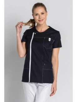 Tunique Médicale Moderne Look Bleu Marine -Travail Professionnels Vêtements Magasin tunique medicale moderne look bleu marine 4