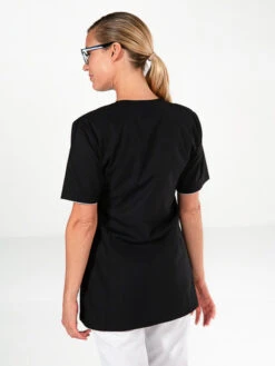 Tunique Médicale Noire Manches Courtes HANNA -Travail Professionnels Vêtements Magasin tunique medicale noire manches courtes hanna 2