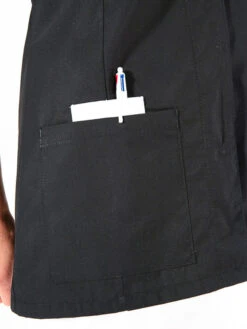 Tunique Médicale Noire Manches Courtes HANNA -Travail Professionnels Vêtements Magasin tunique medicale noire manches courtes hanna 3