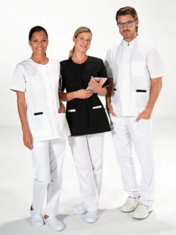 Tunique Médicale Noire Manches Courtes HANNA -Travail Professionnels Vêtements Magasin tunique medicale noire manches courtes hanna 4