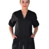 Tunique Médicale Noire Manches Retroussables Clinic Look -Travail Professionnels Vêtements Magasin tunique medicale noire manches retroussables clinic look