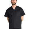 Tunique Médicale Noire Mixte Col En V -Travail Professionnels Vêtements Magasin tunique medicale noire mixte col en v