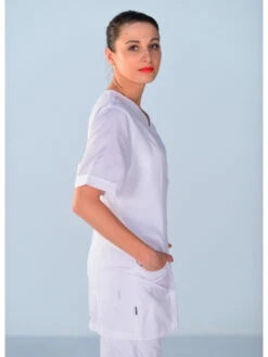 Tunique Médicale Ouverture Zip Clinic Look -Travail Professionnels Vêtements Magasin tunique medicale ouverture zip clinic look 4