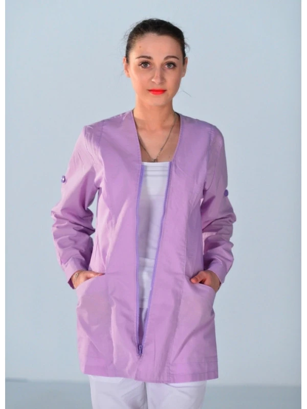 Tunique Médicale Parme Manches Retroussables Clinic Look 6 Tunique Médicale Parme Manches Retroussables Clinic Look – Image 4