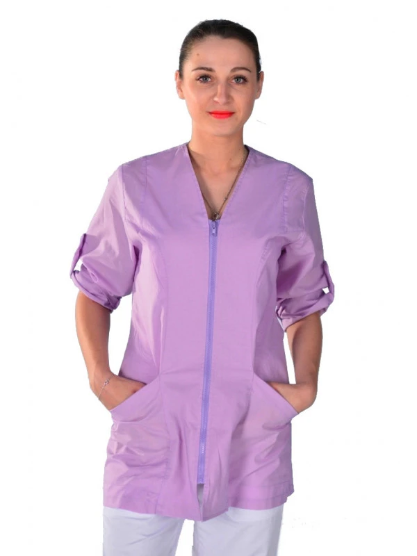 Tunique Médicale Parme Manches Retroussables Clinic Look 3 Tunique Médicale Parme Manches Retroussables Clinic Look