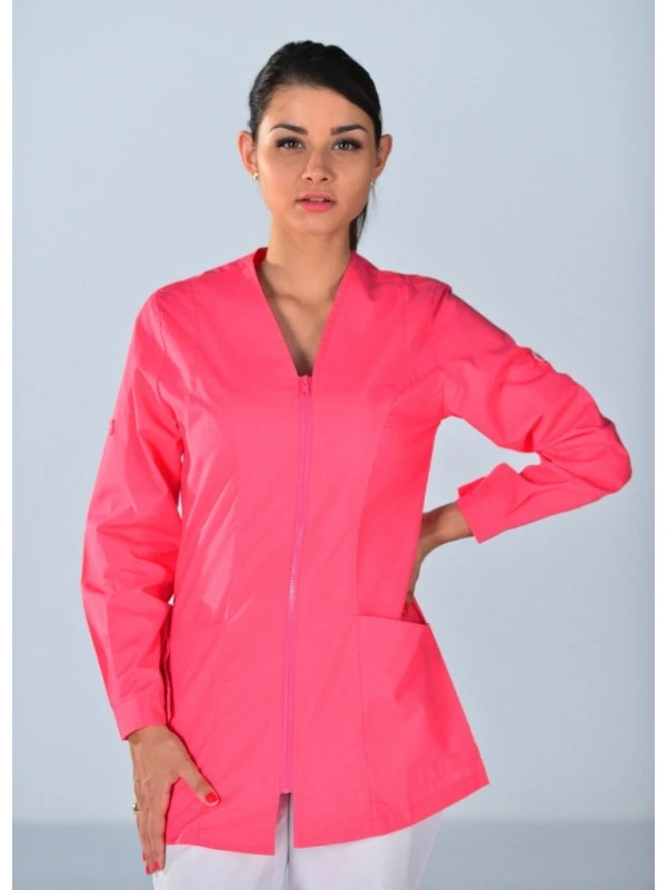 Tunique Médicale Rose Manches Retroussables Clinic Look 5 Tunique Médicale Rose Manches Retroussables Clinic Look – Image 3