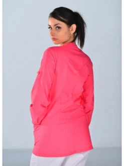 Tunique Médicale Rose Manches Retroussables Clinic Look 10 Tunique Médicale Rose Manches Retroussables Clinic Look -Travail Professionnels Vêtements Magasin tunique medicale rose manches retroussables clinic look 3