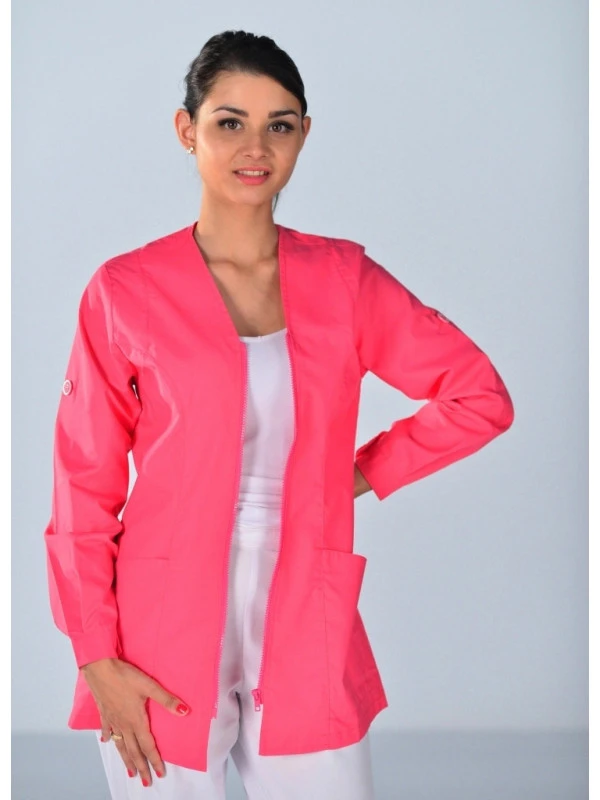 Tunique Médicale Rose Manches Retroussables Clinic Look 7 Tunique Médicale Rose Manches Retroussables Clinic Look – Image 5