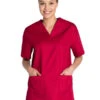 Tunique Médicale Rouge Lit De Vin Unisexe Col En V 2 Tunique Médicale Rouge Lit De Vin Unisexe Col En V -Travail Professionnels Vêtements Magasin tunique medicale rouge lit de vin unisexe col en v