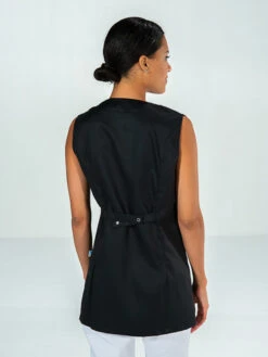 Tunique Médicale Sans Manches LILA SM Noir -Travail Professionnels Vêtements Magasin tunique medicale sans manches lila sm noir 2