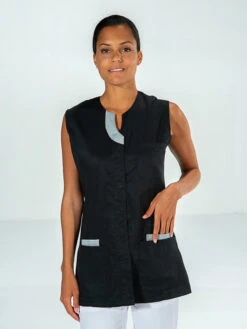 Tunique Médicale Sans Manches LILA SM Noir