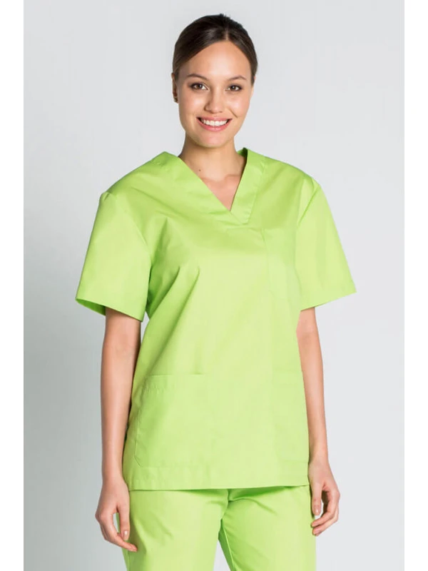 Tunique Médicale Vert Pistache Mixte Col En V 5 Tunique Médicale Vert Pistache Mixte Col En V – Image 3