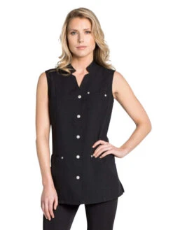 Tunique Noire D'esthétique Sans Manche