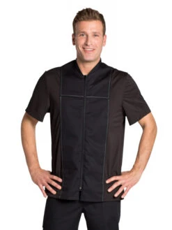 Tunique Noire De Cuisine Coupe Sport Chef Look