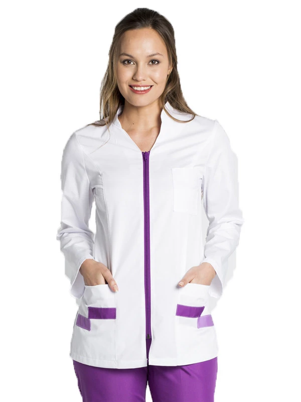 Blouse Pharmacienne Manches Longues Col Mao 3 Blouse Pharmacienne Manches Longues Col Mao