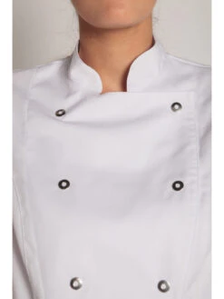 Veste Blanche De Cuisine Manches 3/4 Lady Chef Look 10 Veste Blanche De Cuisine Manches 3/4 Lady Chef Look -Travail Professionnels Vêtements Magasin veste blanche de cuisine manches 3 4 lady chef look 3