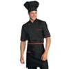 Veste Chef Cuisinier Alicante Noir Rouge 2 Veste Chef Cuisinier Alicante Noir Rouge -Travail Professionnels Vêtements Magasin veste chef cuisinier alicante noir rouge