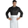 Veste Chef Cuisinier Bilbao Noir Blanc Microfibres -Travail Professionnels Vêtements Magasin veste chef cuisinier bilbao noir blanc microfibres 1