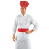 Veste Chef Cuisinier Blanc Et Rouge -Travail Professionnels Vêtements Magasin veste chef cuisinier blanc et rouge