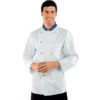 Veste Chef Cuisinier Euroitaly Vert Blanc -Travail Professionnels Vêtements Magasin veste chef cuisinier euroitaly vert blanc 100 coton