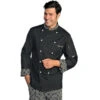 Veste Chef Cuisinier Extralight Noir Blanc