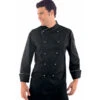 Veste Chef Cuisinier Lima Noir -Travail Professionnels Vêtements Magasin veste chef cuisinier lima noir
