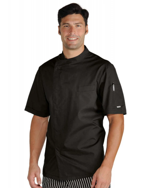 Veste Chef Cuisinier Noir Tissu Ultra Léger 4 Veste Chef Cuisinier Noir Tissu Ultra Léger – Image 2