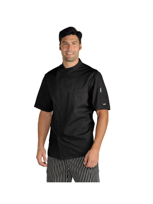 Veste Chef Cuisinier Noir Tissu Ultra Léger 3 Veste Chef Cuisinier Noir Tissu Ultra Léger