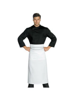 Veste Chef Cuisinier Suzuka Microfibres Super DryNoir, Anti Tranpirante