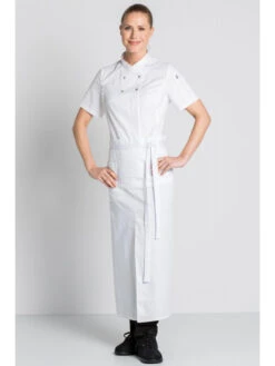 Veste Cuisine Blanche Lady Chef Look -Travail Professionnels Vêtements Magasin veste cuisine blanche lady chef look 2