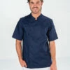 Veste Cuisine Bleu Marine Manches Courtes Mixte COOKIE -Travail Professionnels Vêtements Magasin veste cuisine bleu marine manches courtes mixte cookie