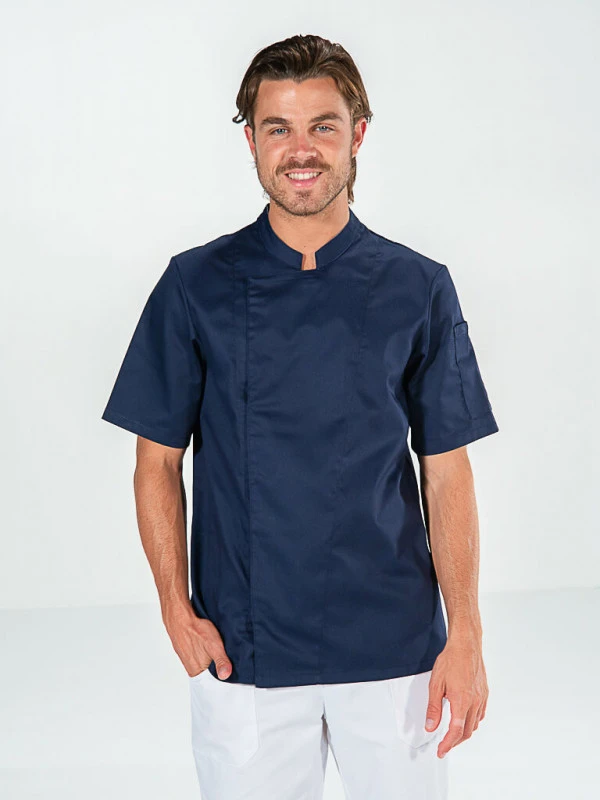 Veste Cuisine Bleu Marine Manches Courtes Mixte COOKIE 3 Veste Cuisine Bleu Marine Manches Courtes Mixte COOKIE