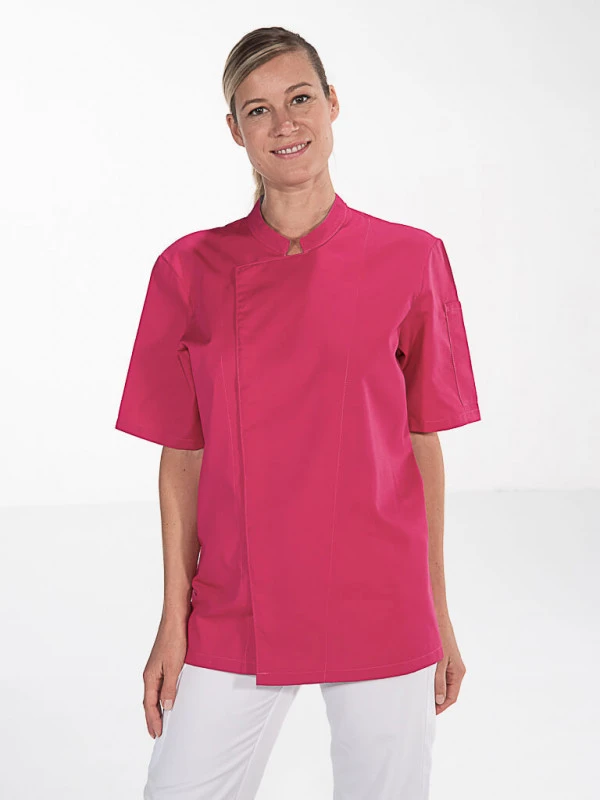Veste Cuisine Rose Femme Manches Courtes COOKIE 4 Veste Cuisine Rose Femme Manches Courtes COOKIE – Image 2